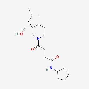 N-cyclopentyl-4-[3-(hydroxymethyl)-3-isobutylpiperidin-1-yl]-4-oxobutanamide