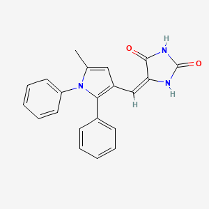 5-[(5-methyl-1,2-diphenyl-1H-pyrrol-3-yl)methylene]-2,4-imidazolidinedione