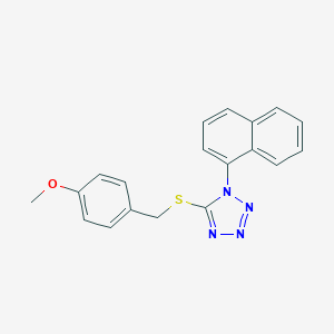 molecular formula C19H16N4OS B392066 5-[(4-Methoxyphenyl)methylsulfanyl]-1-naphthalen-1-yltetrazole CAS No. 303064-36-0