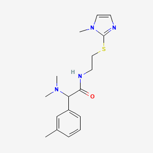 2-(dimethylamino)-N-{2-[(1-methyl-1H-imidazol-2-yl)thio]ethyl}-2-(3-methylphenyl)acetamide