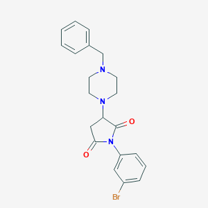 molecular formula C21H22BrN3O2 B392072 3-(4-Benzylpiperazin-1-yl)-1-(3-bromophenyl)pyrrolidine-2,5-dione CAS No. 300730-44-3