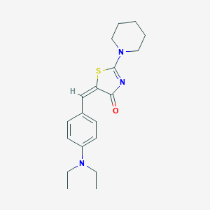 molecular formula C19H25N3OS B392077 5-(4-(diethylamino)benzylidene)-2-(piperidin-1-yl)thiazol-4(5H)-one 