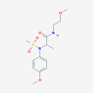 N~1~-(2-methoxyethyl)-N~2~-(4-methoxyphenyl)-N~2~-(methylsulfonyl)alaninamide