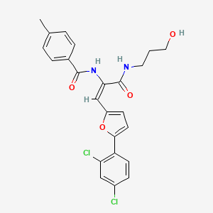 N-(2-[5-(2,4-dichlorophenyl)-2-furyl]-1-{[(3-hydroxypropyl)amino]carbonyl}vinyl)-4-methylbenzamide