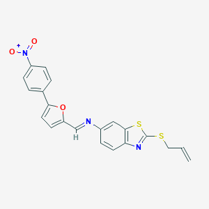 2-(Allylsulfanyl)-6-{[(5-{4-nitrophenyl}-2-furyl)methylene]amino}-1,3-benzothiazole