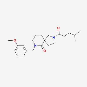 7-(3-methoxybenzyl)-2-(4-methylpentanoyl)-2,7-diazaspiro[4.5]decan-6-one