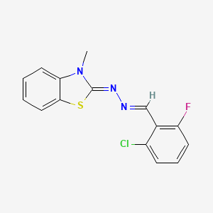 2-chloro-6-fluorobenzaldehyde (3-methyl-1,3-benzothiazol-2(3H)-ylidene)hydrazone