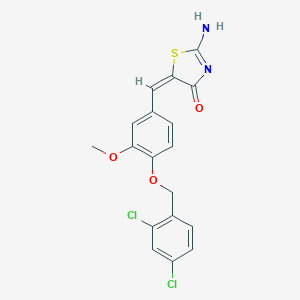 molecular formula C18H14Cl2N2O3S B392100 5-[4-(2,4-Dichloro-benzyloxy)-3-methoxy-benzylidene]-2-imino-thiazolidin-4-one 
