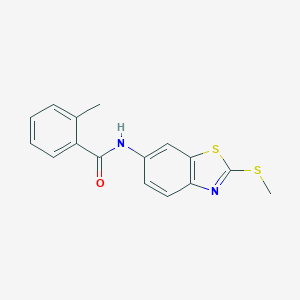 2-methyl-N-[2-(methylsulfanyl)-1,3-benzothiazol-6-yl]benzamide