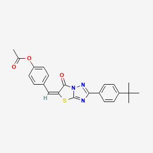 4-{[2-(4-tert-butylphenyl)-6-oxo[1,3]thiazolo[3,2-b][1,2,4]triazol-5(6H)-ylidene]methyl}phenyl acetate