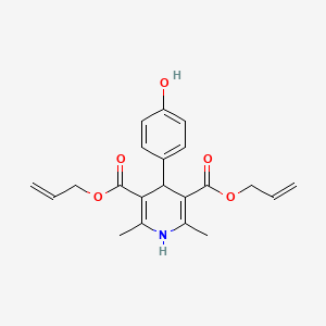 molecular formula C21H23NO5 B3921012 diallyl 4-(4-hydroxyphenyl)-2,6-dimethyl-1,4-dihydro-3,5-pyridinedicarboxylate 