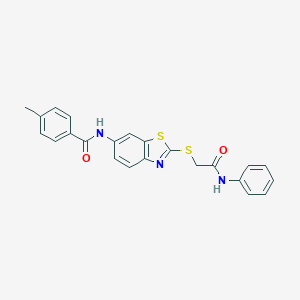 4-Methyl-N-(2-phenylcarbamoylmethylsulfanyl-benzothiazol-6-yl)-benzamide