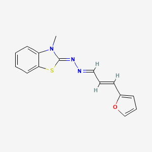 3-(2-furyl)acrylaldehyde (3-methyl-1,3-benzothiazol-2(3H)-ylidene)hydrazone