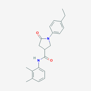 molecular formula C21H24N2O2 B392110 N-(2,3-dimethylphenyl)-1-(4-ethylphenyl)-5-oxopyrrolidine-3-carboxamide 