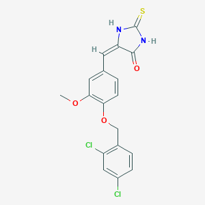 (5E)-5-{4-[(2,4-dichlorobenzyl)oxy]-3-methoxybenzylidene}-2-thioxoimidazolidin-4-one