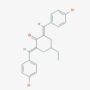 molecular formula C22H20Br2O B392129 2,6-Bis(4-bromobenzylidene)-4-ethylcyclohexanone 