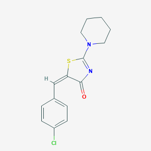 molecular formula C15H15ClN2OS B392140 5-(4-chlorobenzylidene)-2-(1-piperidinyl)-1,3-thiazol-4(5H)-one 