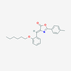 molecular formula C23H25NO3 B392150 4-[2-(hexyloxy)benzylidene]-2-(4-methylphenyl)-1,3-oxazol-5(4H)-one CAS No. 331712-27-7