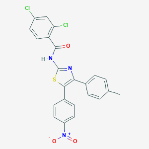 molecular formula C23H15Cl2N3O3S B392156 2,4-dichloro-N-[4-(4-methylphenyl)-5-(4-nitrophenyl)-1,3-thiazol-2-yl]benzamide 