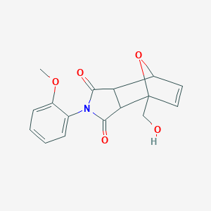 4-(hydroxymethyl)-2-(2-methoxyphenyl)-3a,4,7,7a-tetrahydro-1H-4,7-epoxyisoindole-1,3(2H)-dione