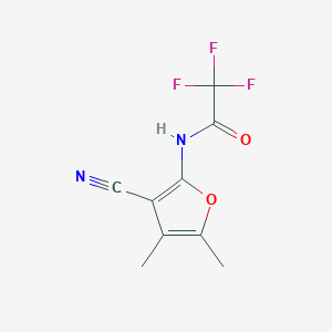 molecular formula C9H7F3N2O2 B392162 N-(3-cyano-4,5-dimethyl-2-furyl)-2,2,2-trifluoroacetamide 