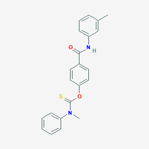 molecular formula C22H20N2O2S B392165 O-[4-(3-toluidinocarbonyl)phenyl] methyl(phenyl)thiocarbamate 