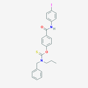 molecular formula C24H23IN2O2S B392167 O-{4-[(4-iodoanilino)carbonyl]phenyl} benzyl(propyl)thiocarbamate 
