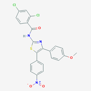 molecular formula C23H15Cl2N3O4S B392169 2,4-dichloro-N-[4-(4-methoxyphenyl)-5-(4-nitrophenyl)-1,3-thiazol-2-yl]benzamide 