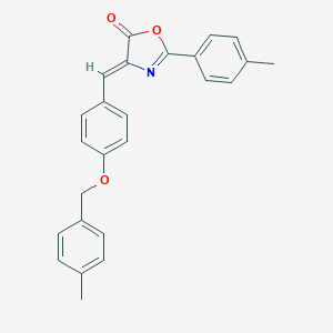 molecular formula C25H21NO3 B392173 4-{4-[(4-methylbenzyl)oxy]benzylidene}-2-(4-methylphenyl)-1,3-oxazol-5(4H)-one 