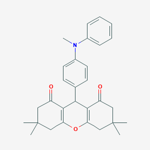 molecular formula C30H33NO3 B392176 3,3,6,6-tetramethyl-9-[4-(methylanilino)phenyl]-3,4,5,6,7,9-hexahydro-1H-xanthene-1,8(2H)-dione 