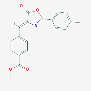 molecular formula C19H15NO4 B392177 4-(5-Oxo-2-p-tolyl-oxazol-4-ylidenemethyl)-benzoic acid methyl ester CAS No. 329023-66-7