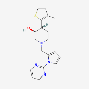 (3S*,4R*)-4-(3-methyl-2-thienyl)-1-[(1-pyrimidin-2-yl-1H-pyrrol-2-yl)methyl]piperidin-3-ol