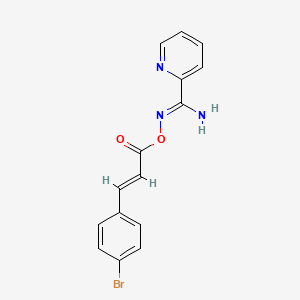 N'-{[3-(4-bromophenyl)acryloyl]oxy}-2-pyridinecarboximidamide