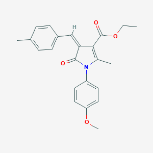 molecular formula C23H23NO4 B392178 ethyl 1-(4-methoxyphenyl)-2-methyl-4-(4-methylbenzylidene)-5-oxo-4,5-dihydro-1H-pyrrole-3-carboxylate 