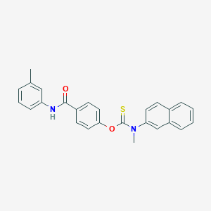molecular formula C26H22N2O2S B392180 O-[4-(3-toluidinocarbonyl)phenyl] methyl(2-naphthyl)thiocarbamate 