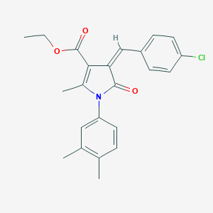 ethyl 4-(4-chlorobenzylidene)-1-(3,4-dimethylphenyl)-2-methyl-5-oxo-4,5-dihydro-1H-pyrrole-3-carboxylate