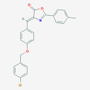 molecular formula C24H18BrNO3 B392183 4-{4-[(4-bromobenzyl)oxy]benzylidene}-2-(4-methylphenyl)-1,3-oxazol-5(4H)-one 