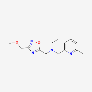 N-{[3-(methoxymethyl)-1,2,4-oxadiazol-5-yl]methyl}-N-[(6-methylpyridin-2-yl)methyl]ethanamine