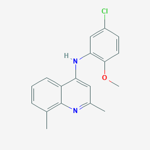 N-(5-chloro-2-methoxyphenyl)-2,8-dimethyl-4-quinolinamine