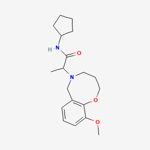 N-cyclopentyl-2-(10-methoxy-3,4-dihydro-2H-1,5-benzoxazocin-5(6H)-yl)propanamide