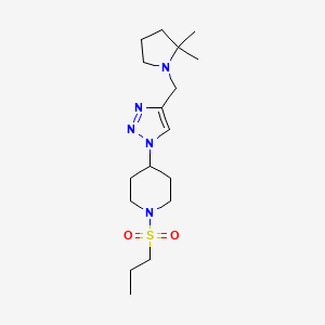 molecular formula C17H31N5O2S B3921896 4-[4-[(2,2-Dimethylpyrrolidin-1-yl)methyl]triazol-1-yl]-1-propylsulfonylpiperidine 