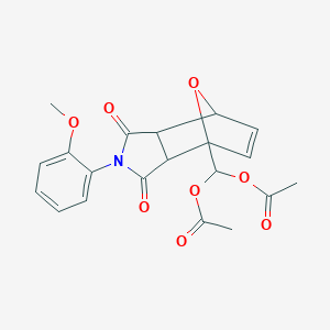 (Acetyloxy)[4-(2-methoxyphenyl)-3,5-dioxo-10-oxa-4-azatricyclo[5.2.1.0~2,6~]dec-8-en-1-yl]methyl acetate