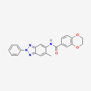 N-(6-methyl-2-phenyl-2H-1,2,3-benzotriazol-5-yl)-2,3-dihydro-1,4-benzodioxine-6-carboxamide