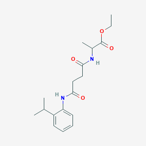 molecular formula C18H26N2O4 B3921941 ethyl 2-({4-[(2-isopropylphenyl)amino]-4-oxobutanoyl}amino)propanoate 