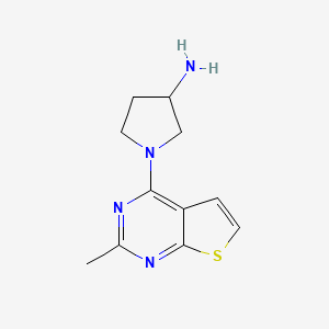 molecular formula C11H14N4S B3921964 1-(2-methylthieno[2,3-d]pyrimidin-4-yl)pyrrolidin-3-amine 