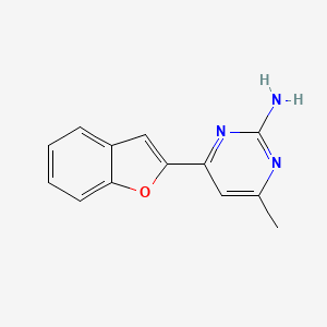 molecular formula C13H11N3O B3921968 4-(1-benzofuran-2-yl)-6-methyl-2-pyrimidinamine 