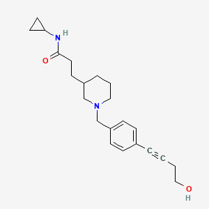 N-cyclopropyl-3-[1-[[4-(4-hydroxybut-1-ynyl)phenyl]methyl]piperidin-3-yl]propanamide