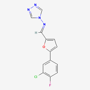 N-{[5-(3-chloro-4-fluorophenyl)-2-furyl]methylene}-4H-1,2,4-triazol-4-amine