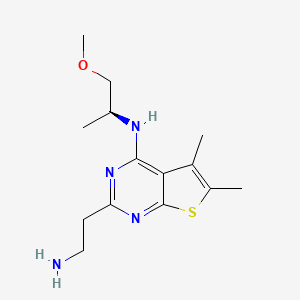 2-(2-aminoethyl)-N-[(1S)-2-methoxy-1-methylethyl]-5,6-dimethylthieno[2,3-d]pyrimidin-4-amine dihydrochloride