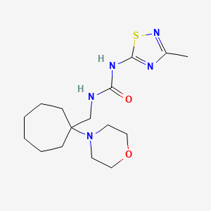 molecular formula C16H27N5O2S B3922027 N-(3-methyl-1,2,4-thiadiazol-5-yl)-N'-[(1-morpholin-4-ylcycloheptyl)methyl]urea 